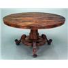 Image 1 : FURNITURE AND DECORATIONS - An unusual William IV rosewood centre or dining table, the well figu...