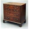Image 1 : FURNITURE AND DECORATIONS - A compact George II mahogany chest, fitted three long graduated cock...