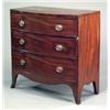 Image 1 : FURNITURE AND DECORATIONS - A George IV mahogany caddy top chest, fitted four long cockbeaded dr...