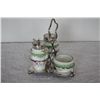 Image 1 : CONDIMENT SET GREEN & WHITE