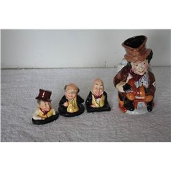 ROYAL DOULTON FIGURINES & TOBY JUG (SMALL) (CHOICE) A-B