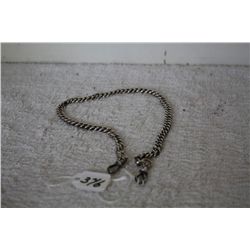 STERLING SILVER WATCH CHAIN (EACH LINK HALLMARKED