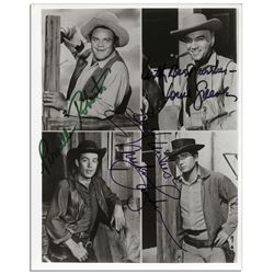 ''Bonanza'' Cast Signed 10'' x 8'' Photo -- Pernell Roberts, Lorne Greene and Michael Landon