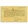Image 1 : Ted Healy Signed Postcard -- 1937 -- ''...I will be on the air with my new Stooges for the first tim