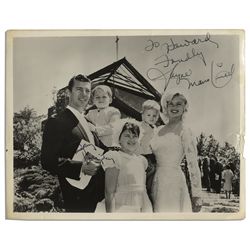 Janye Mansfield & Mickey Hargitay 10'' x 8'' Wedding Photo Signed