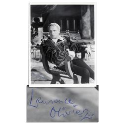 Laurence Olivier 8'' x 10'' Photo Signed -- Olivier Poses as ''Hamlet''