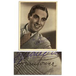 Tyrone Power 8 '' x 10'' Photo Signed