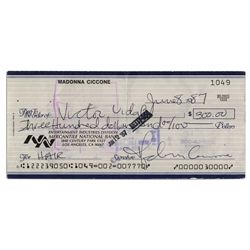 Madonna Signed Check From 1987 -- The Pop Superstar Makes the Check Out to Her Stylist for ''HAIR'' 