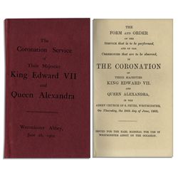 Program From the Coronation of King Edward VII & Queen Alexandra -- Fine