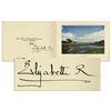 Image 1 : 1957 Royal Christmas Card Signed by Queen Elizabeth, The Queen Mother