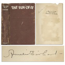 Amelia Earhart Signed ''The Fun of It'' First Edition -- With Rare Mini Record