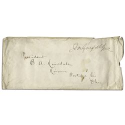 James Garfield Free Frank Envelope Signed