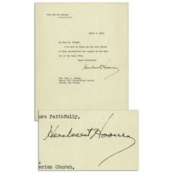 Herbert Hoover Typed Letter Signed as President -- Regarding the 1931 Veteran Bonus Bill Which Hoove