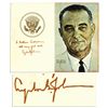 Image 1 : Lyndon B. Johnson Signed Portrait by Himself, Done by Norman Rockwell --  Measures 14'' x 11''