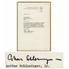 Image 1 : Arthur Schlesinger Typed Letter Signed -- ''...As for the Warren Commission, it does seem to me that