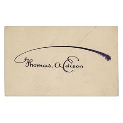 Thomas Edison Famous ''Umbrella'' Signature in Purple Ink