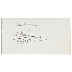 Guglielmo Marconi Signature