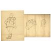 Image 1 : Al Capp Pencil Drawing of a Man in a Suit, Likely The Cartoonist Himself