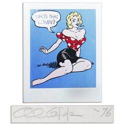 Al Capp Colorful ''Li'l Abner'' Poster -- Depicting Daisy Mae -- Signed in Pencil ''Al Capp '76'' --