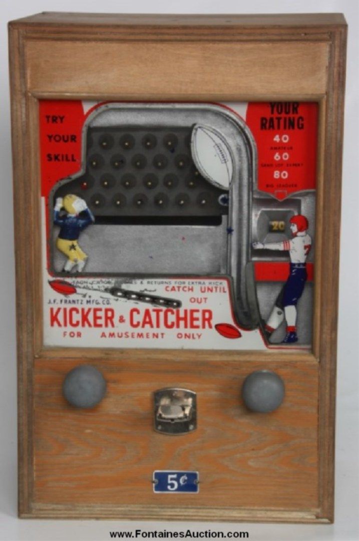 Coin Op Kicker and Catcher Arcade Game