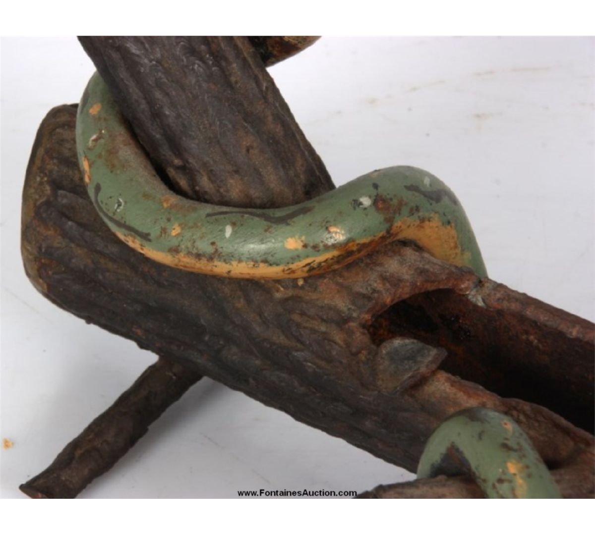 Cast Iron Snake & Log Ashtray