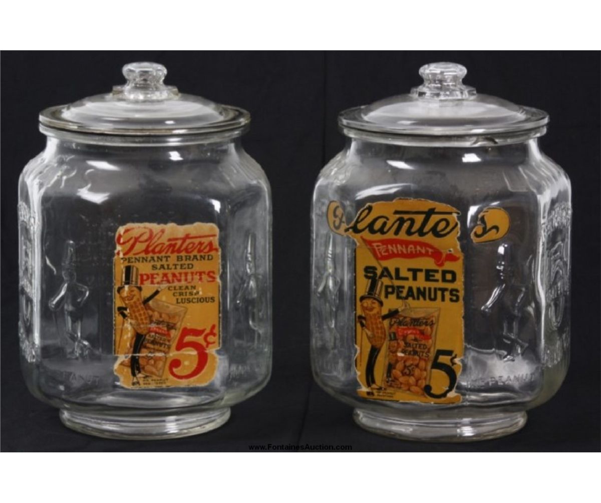 2 Planters Peanut Jars