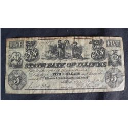 1968 Reproduction of an 1840 $5 Dollar, Illinois