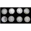 Image 1 : 8 Different Date Barber Dimes - 1892-1910