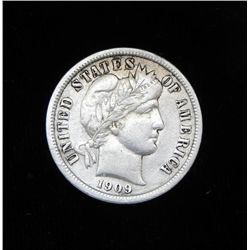 High Grade 1909 Barber Dime