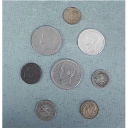 Lot 8 Old Belgium Coins Some Silver