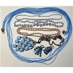 Vintage Jewelry Lot Trifari Silver Statement Necklace