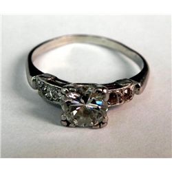 Stunning Platinum Diamond Ring .89 Kt Hi-Grade Diamonds