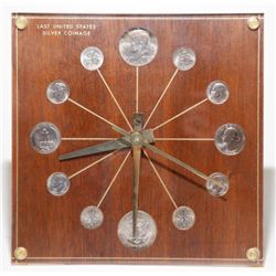 Vintage Last United States Silver Coinage Clock (90%)