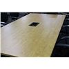 Image 1 : MAPLE 8' RECTANGULAR BOARDROOM TABLE C/W DATA AND POWER PORTS