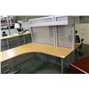 Image 2 : LOT OF APPROXIMATELY 6 MAPLE AND GREY STEELCASE TURNSTONE CORNER WORKSTATIONS