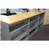 Image 1 : MAPLE AND GREY 8' STEELCASE COUNTER