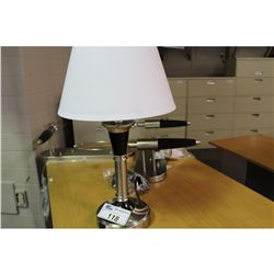 STAINLESS STEEL AND BLACK DESK LAMP