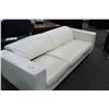 Image 1 : CREAM CONTEMPORARY LEATHER SOFA