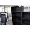 Image 1 : BLACK 5' BOOK CASE W/ ADJUSTABLE SHELVES