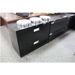 BLACK 2 DOOR LATERAL FILE CABINET