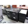 Image 2 : 3 BLACK 2 DRAWER VERTICAL FILE CABINETS