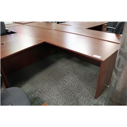 CHERRY L-SHAPE EXECUTIVE DESK