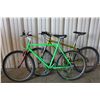 Image 1 : 2 BIKES: GREEN NO NAME 18 SPEED MOUNTAIN BIKE & YELLOW NORCO 24 SPEED FRONT SUSPENSION MOUNTAIN BIKE