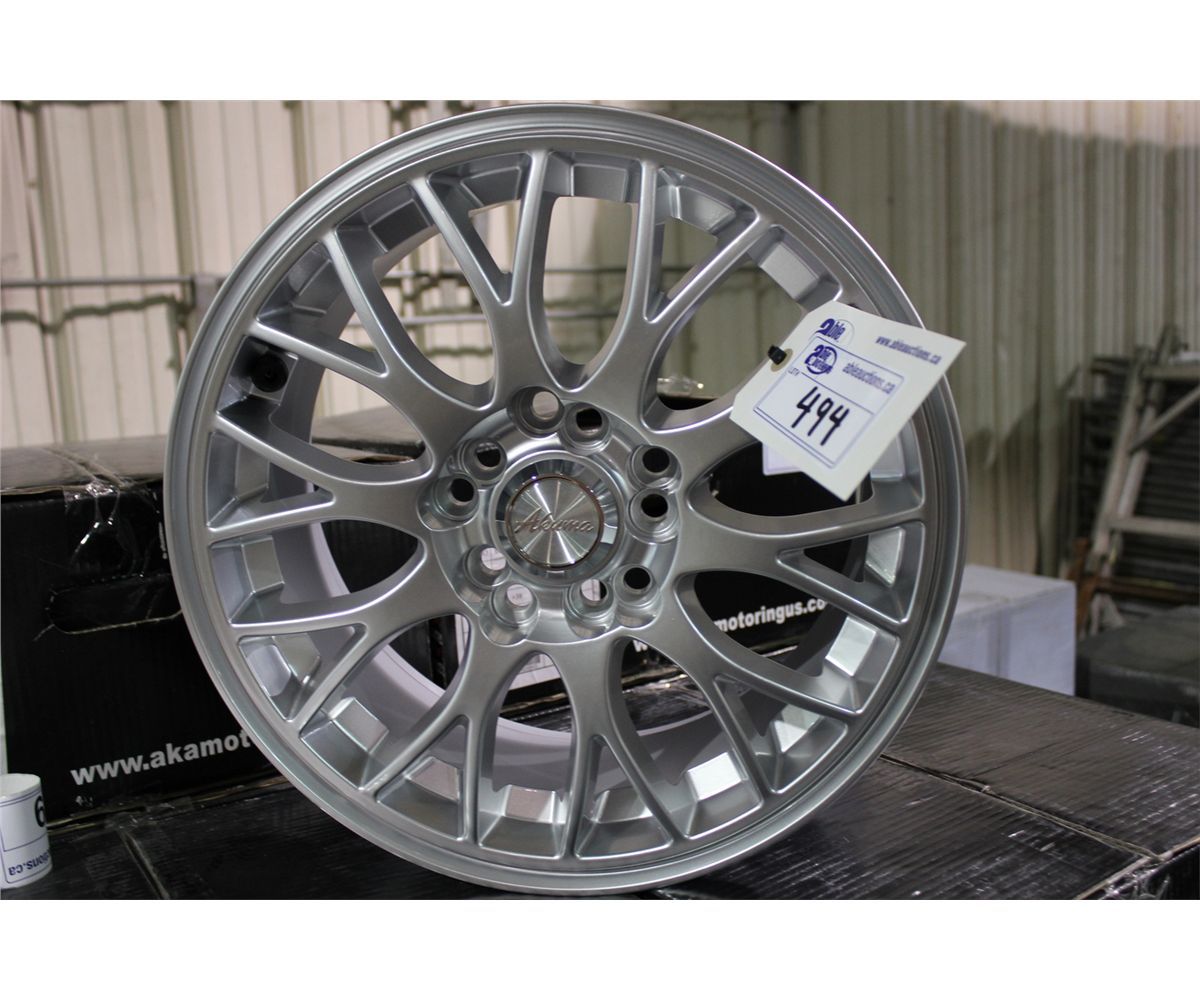 SET OF 4 AKUMA RACING EST-W-N115 15X6.5 TIRE RIMS