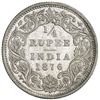 Image 2 : BRITISH INDIA: Victoria, Queen, 1837-1876, AR 1/4 rupee, 1876(c)