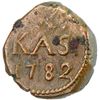 Image 2 : TRANQUEBAR: Christian VII, 1766-1808, AE 10 kas, 1782