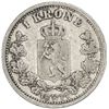 Image 2 : NORWAY: Oscar II, 1872-1905, AR krone, 1877