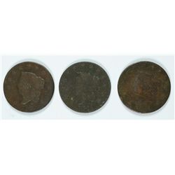 (3) 1821 LARGE CENTS AG/G