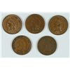 Image 1 : (5) INDIAN HEAD CENTS (03, 04, 05, 07, 09)
