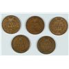 Image 2 : (5) INDIAN HEAD CENTS (03, 04, 05, 07, 09)